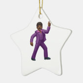 Emoji Dancing Man Keramisch Ornament (Links)