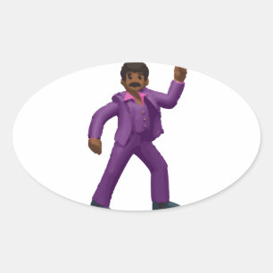 Emoji Dancing Man Ovale Sticker