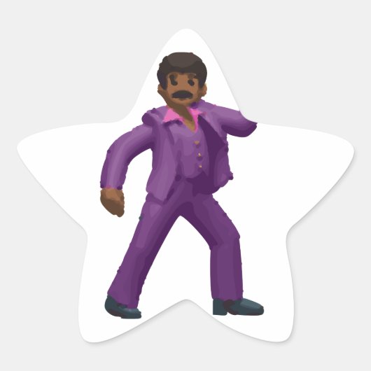 Emoji Dancing Man Ster Sticker (Voorkant)