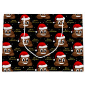 emoji de noël pois avec sac cadeau de chapeau sant (Devant)
