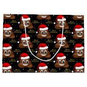 emoji de noël pois avec sac cadeau de chapeau sant (Dos)