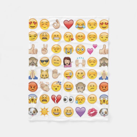 emoji-deken fleece deken (Voorkant)