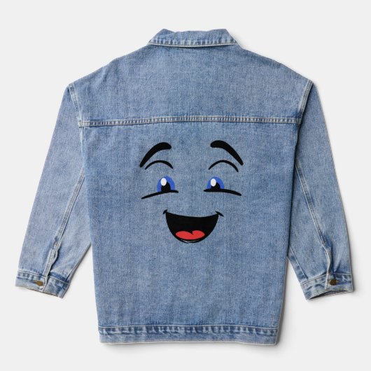 emoji denim jacket (Achterkant)