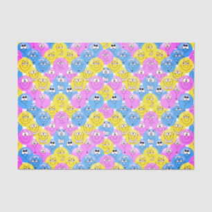Emoji 😊 Design Funny Pastel Facets Tissuepapier