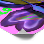 Emoji Droogt zadelijke regenboogscheuren Grafische Poster (Hoek)