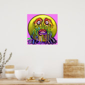 Emoji Droogt zadelijke regenboogscheuren Grafische Poster (Keuken)