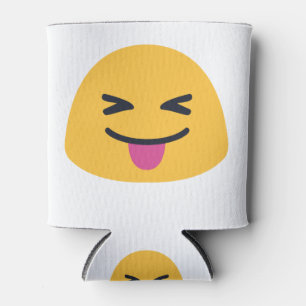 Emoji: Emoji: tong uit gesloten ogen Blikjeskoeler