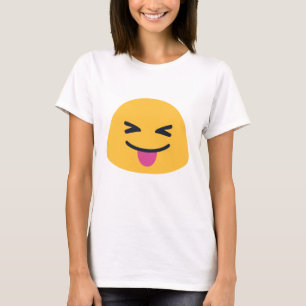 Emoji: Emoji: tong uit gesloten ogen T-shirt