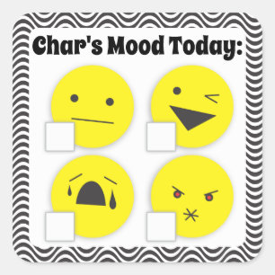 Emoji emoticon case à cocher les autocollants d'hu