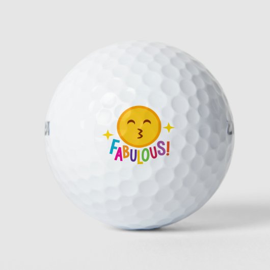 Emoji fabulous golfballen (Voorkant)