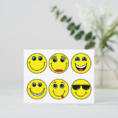 Emoji Face Characters Briefkaart (Staand voorkant)