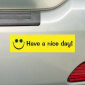 Emoji Face heeft een leuke dag Bumpersticker (Op auto)