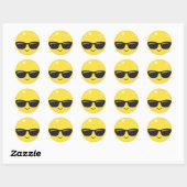 Emoji Face Ronde Sticker (Vel)