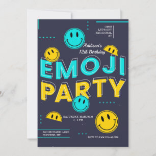 Emoji Feest Uitnodiging