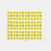 Emoji Fleece Blanket Deken (Voorkant (Horizontaal))