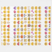 Emoji fleece deken gooien (Voorkant (Horizontaal))