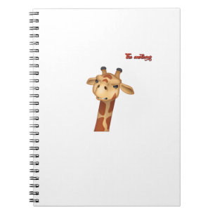 Emoji fronsen boze giraffe gezicht notitieboek