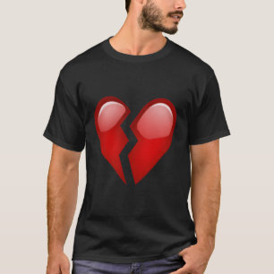 Emoji gebroken hart break-up missen van je geliefd t-shirt
