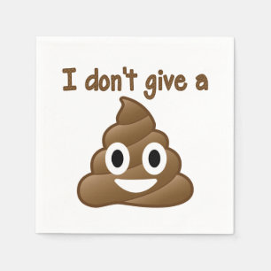 Emoji Geef geen poeppapier Napkins Servet
