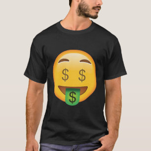 Emoji Geld Gezicht Dollar Tekenen Ogen Emoticon Te T-shirt