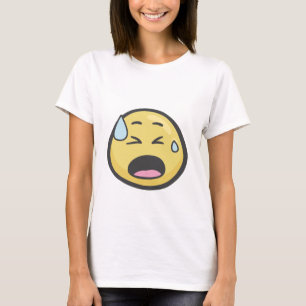 Emoji: Gezicht met koudzweet T-shirt