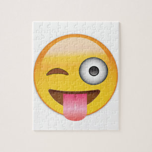 Emoji - gezicht met tong legpuzzel