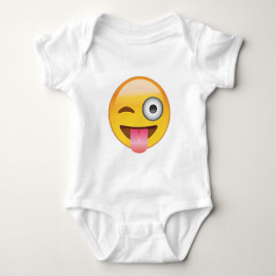 Emoji - gezicht met tong romper