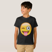 Emoji - gezicht met tong t-shirt (Voorkant volledig)