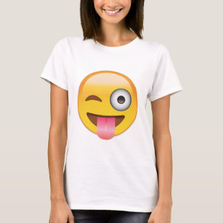 Emoji - gezicht met tong t-shirt