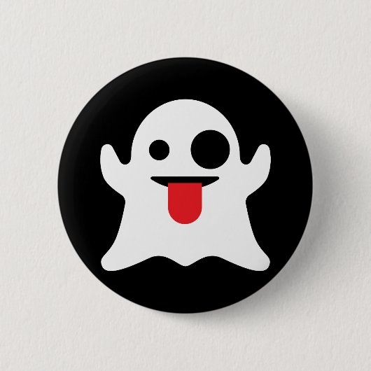 Emoji Ghost Ronde Button 5,7 Cm (Voorkant)
