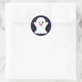 Emoji Ghost sur Spiderwebs Stickers Halloween (Sac)