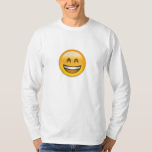 Emoji glimlachend gezicht met open mond glimlachen t-shirt