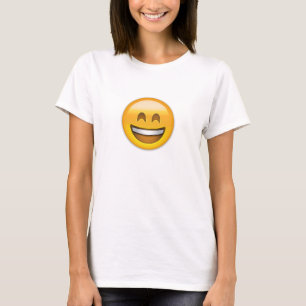 Emoji glimlachend gezicht open mond en glimlachte  t-shirt