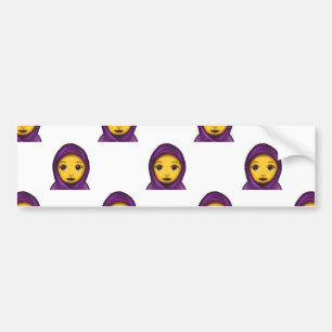 emoji hajib bumpersticker