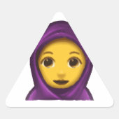 emoji hajib driehoek sticker (Voorkant)