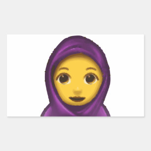 emoji hajib rechthoekige sticker