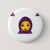 emoji hajib ronde button 5,7 cm (Voorkant)