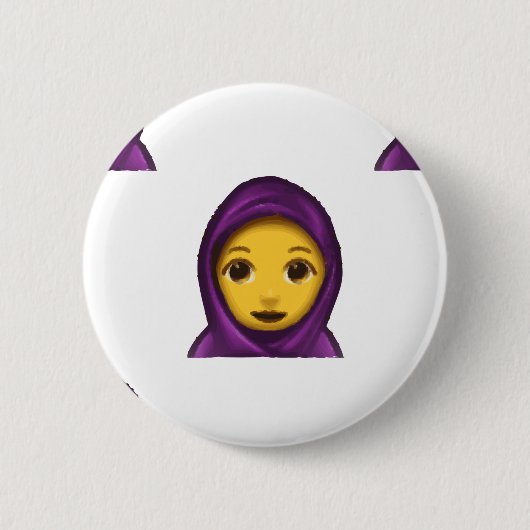 emoji hajib ronde button 5,7 cm (Voorkant)