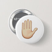 Emoji - Hand Up Ronde Button 5,7 Cm (Voorkant /achterkant)