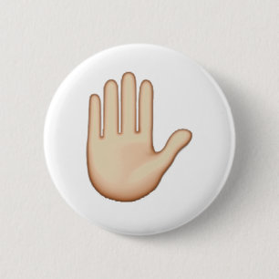 Emoji - Hand Up Ronde Button 5,7 Cm
