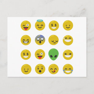 Emoji happy face briefkaart