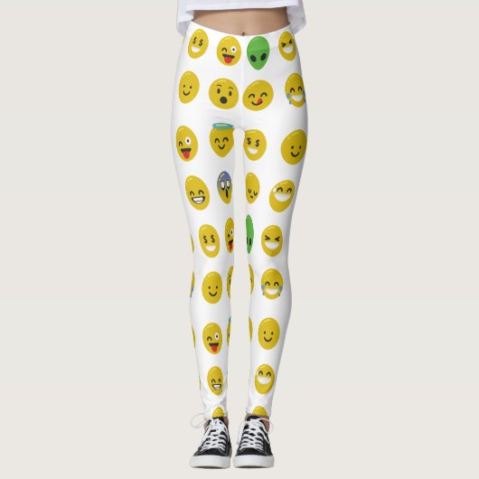Emoji happy face leggings (Voorkant)