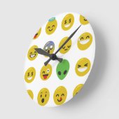Emoji happy face ronde klok (Hoek)