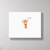 Emoji Happy Love Eyes Giraffe Face Canvas Afdruk (Voorkant)