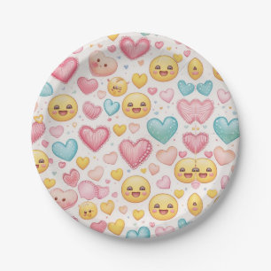 Emoji Hartjes Feest Papieren Bord