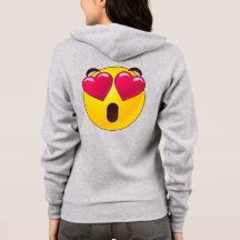 Emoji Heart Eyes Valentines Sweat - shirt à capuch