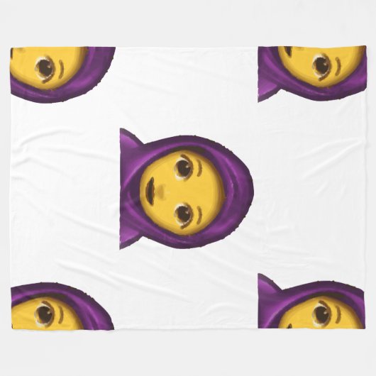 emoji hijab deken (Voorkant (Horizontaal))