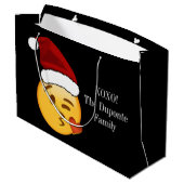 Emoji Holiday met persoonlijke tekst Groot Cadeauzakje (Achterkant Gekanteld)