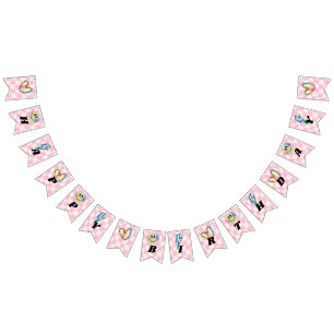Emoji holografische glimlach roze vlaggetjes