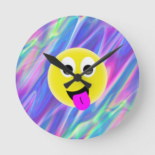emoji hologram ronde klok